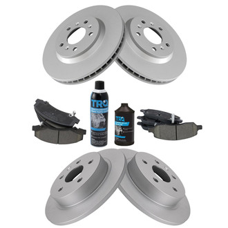 TRQ® - Front and Rear Disc Brake Kit with Ceramic Pads