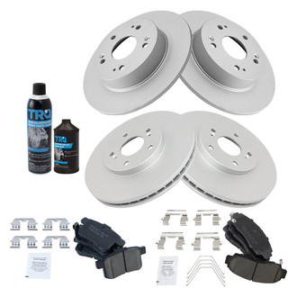 TRQ® - Front and Rear Disc Brake Kit with Ceramic Pads