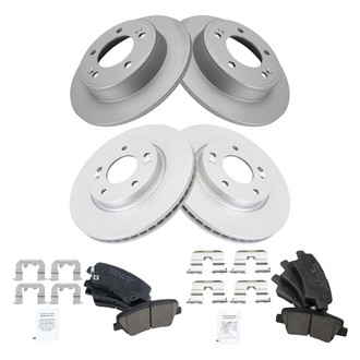 TRQ® - Front and Rear Disc Brake Kit with Ceramic Pads