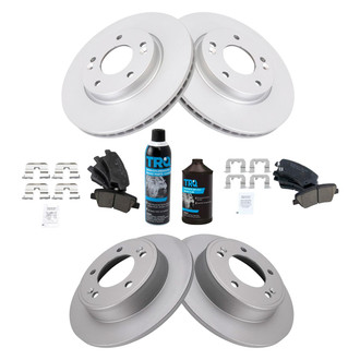 TRQ® - Front and Rear Disc Brake Kit with Ceramic Pads