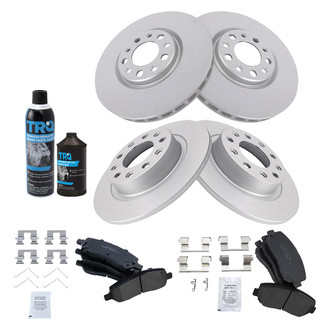 TRQ® - Front and Rear Disc Brake Kit with Ceramic Pads