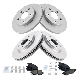 TRQ® - Front and Rear Disc Brake Kit with Ceramic Pads