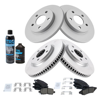 TRQ® - Front and Rear Disc Brake Kit with Ceramic Pads