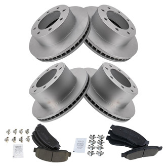TRQ® - Front and Rear Disc Brake Kit with Ceramic Pads