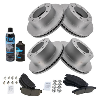 TRQ® - Front and Rear Disc Brake Kit with Ceramic Pads