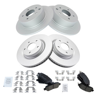 TRQ® - Front and Rear Disc Brake Kit with Ceramic Pads