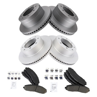 TRQ® - Front and Rear Disc Brake Kit with Ceramic Pads