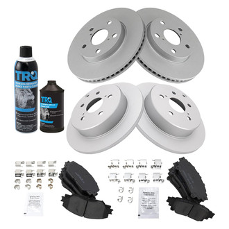 TRQ® - Front and Rear Disc Brake Kit with Ceramic Pads