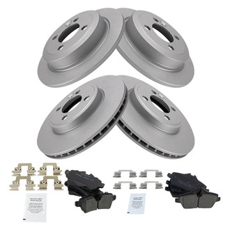 TRQ® - Front and Rear Disc Brake Kit with Ceramic Pads