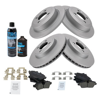 TRQ® - Front and Rear Disc Brake Kit with Ceramic Pads