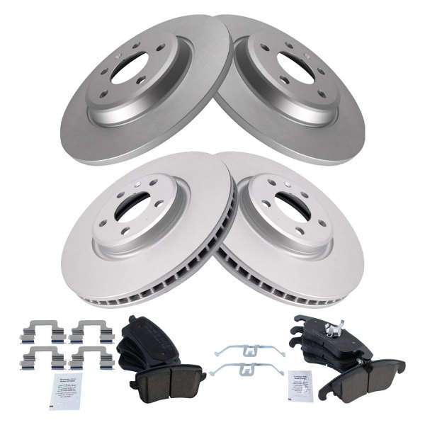 TRQ® - Front and Rear Disc Brake Kit with Ceramic Pads