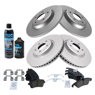 TRQ® - Front and Rear Disc Brake Kit with Ceramic Pads