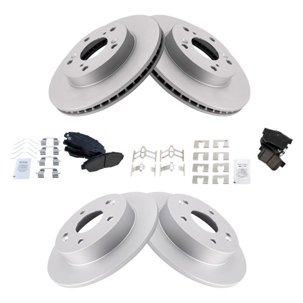 TRQ® - Front and Rear Disc Brake Kit with Ceramic Pads