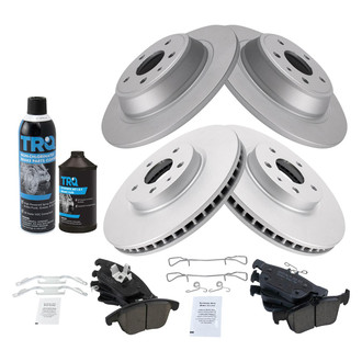 TRQ® - Front and Rear Disc Brake Kit with Ceramic Pads