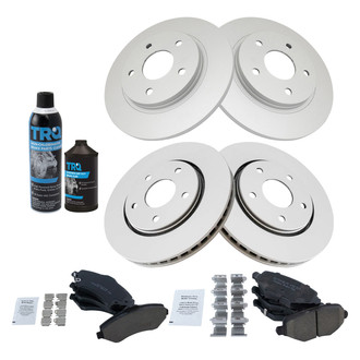 TRQ® - Front and Rear Disc Brake Kit with Ceramic Pads