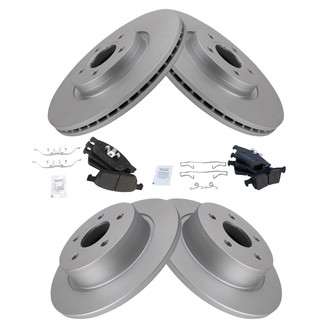TRQ® - Front and Rear Disc Brake Kit with Ceramic Pads