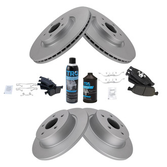 TRQ® - Front and Rear Disc Brake Kit with Ceramic Pads