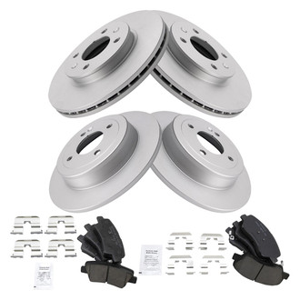 TRQ® - Front and Rear Disc Brake Kit with Ceramic Pads