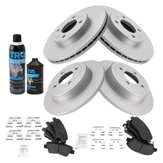 TRQ® - Front and Rear Disc Brake Kit with Ceramic Pads
