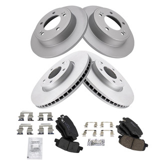 TRQ® - Front and Rear Disc Brake Kit with Ceramic Pads