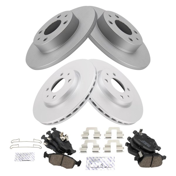 TRQ® - Front and Rear Disc Brake Kit with Ceramic Pads