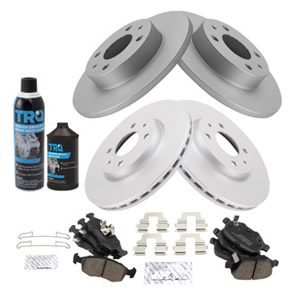 TRQ® - Front and Rear Disc Brake Kit with Ceramic Pads