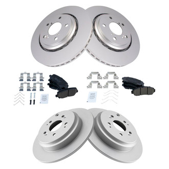TRQ® - Front and Rear Disc Brake Kit with Ceramic Pads