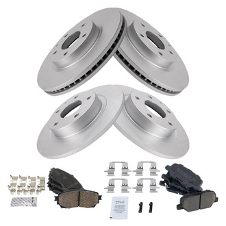 TRQ® - Front and Rear Disc Brake Kit with Ceramic Pads