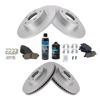 TRQ® - Front and Rear Disc Brake Kit with Ceramic Pads