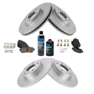 TRQ® - Front and Rear Disc Brake Kit with Ceramic Pads