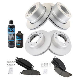 TRQ® - Front and Rear Disc Brake Kit with Ceramic Pads