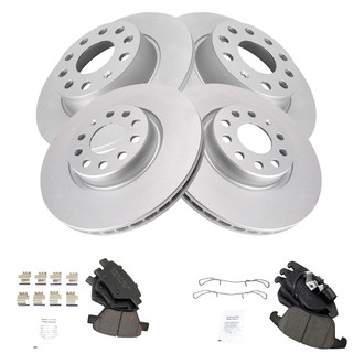 TRQ® - Front and Rear Disc Brake Kit with Ceramic Pads