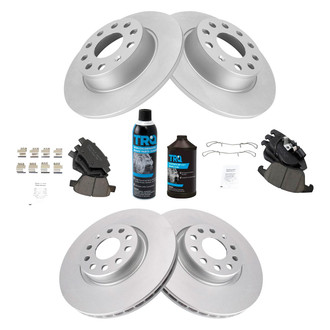 TRQ® - Front and Rear Disc Brake Kit with Ceramic Pads