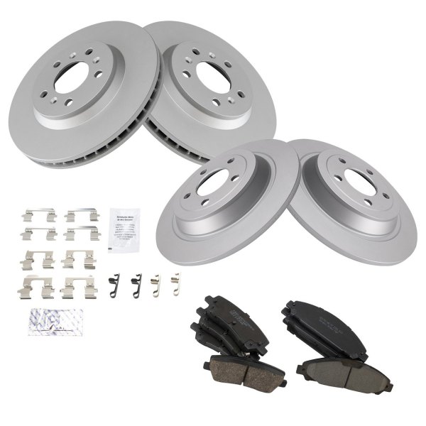 TRQ® - Front and Rear Disc Brake Kit with Ceramic Pads