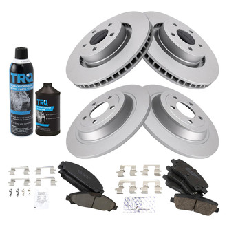 TRQ® - Front and Rear Disc Brake Kit with Ceramic Pads