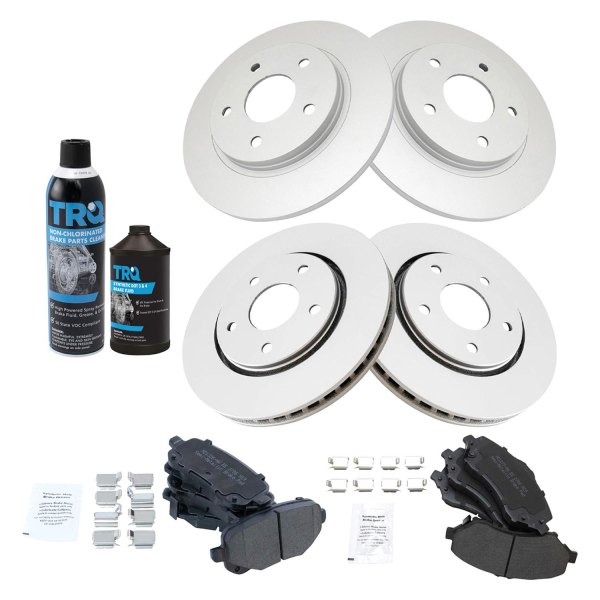 TRQ® - Front and Rear Disc Brake Kit with Semi-Metallic Pads