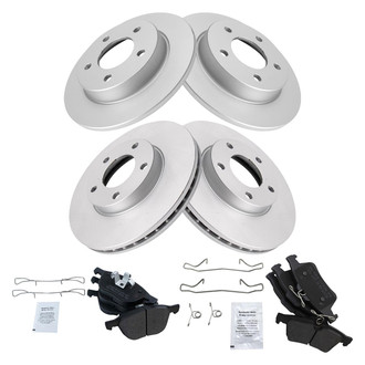 TRQ® - Front and Rear Disc Brake Kit with Semi-Metallic Pads
