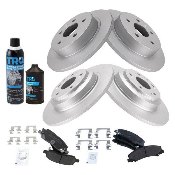 TRQ® - Front and Rear Disc Brake Kit with Semi-Metallic Pads