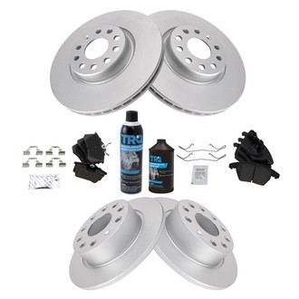 TRQ® - Front and Rear Disc Brake Kit with Ceramic Pads
