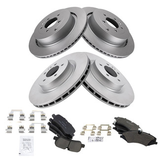 TRQ® - Front and Rear Disc Brake Kit with Ceramic Pads