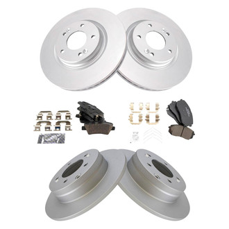 TRQ® - Front and Rear Disc Brake Kit with Ceramic Pads