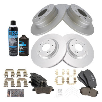 TRQ® - Front and Rear Disc Brake Kit with Ceramic Pads
