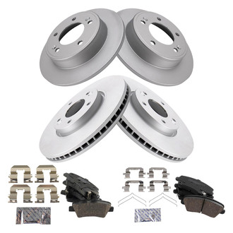 TRQ® - Front and Rear Disc Brake Kit with Ceramic Pads