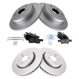 TRQ® - Front and Rear Disc Brake Kit with Ceramic Pads