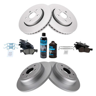 TRQ® - Front and Rear Disc Brake Kit with Ceramic Pads