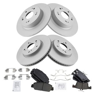 TRQ® - Front and Rear Disc Brake Kit with Ceramic Pads
