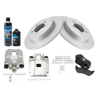 TRQ® - Rear Disc Brake Kit with Semi-Metallic Pads and Calipers
