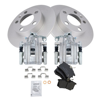 TRQ® - Rear Passenger Side Disc Brake Kit with Ceramic Pads and Calipers