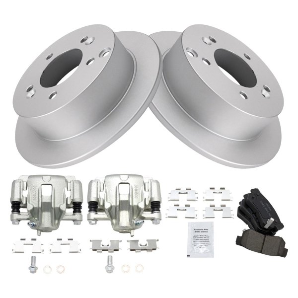 TRQ® - Rear Passenger Side Disc Brake Kit with Ceramic Pads and Calipers