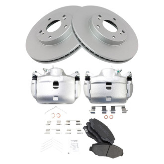 TRQ® - Front Disc Brake Kit with Semi-Metallic Pads and Calipers